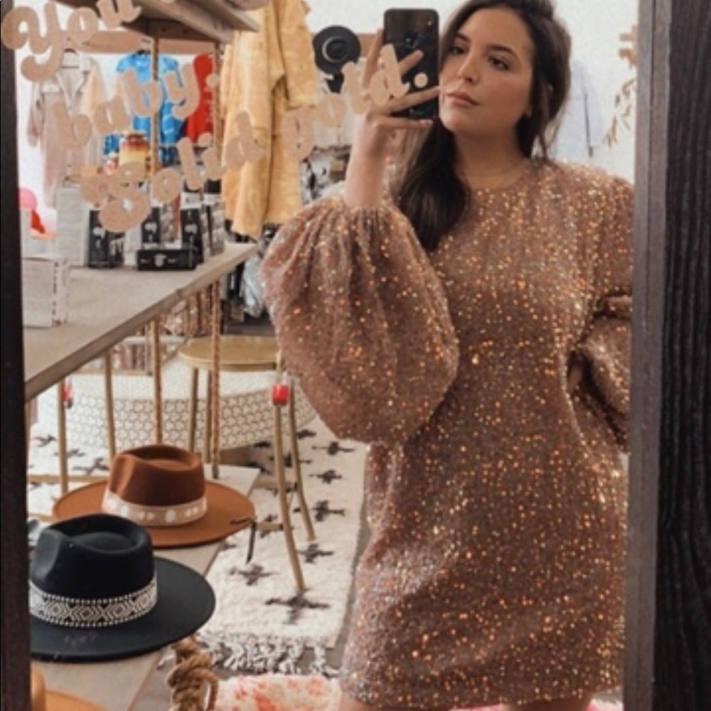 Budd love sequin dress! Sold out online already! Wearing a size small!